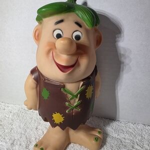 Cartoon Character Figurine with Green Hair